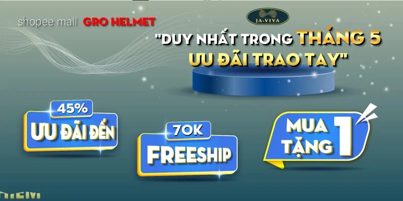 Mũ bảo hiểm 3/4 có kính